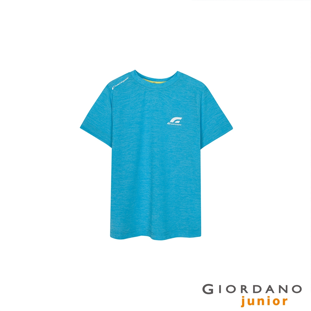 GIORDANO 童裝G-MOTION超輕量涼感短袖 - 58 仿段彩彩藍