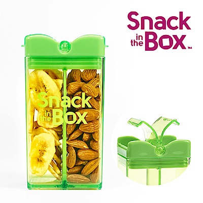 加拿大Snack in the box 兒童零食攜帶盒/分裝盒/點心罐355ml-小草綠