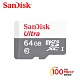 SanDisk Ultra microSD UHS-I 64GB 記憶卡-白 (公司貨) 100MB/s product thumbnail 1