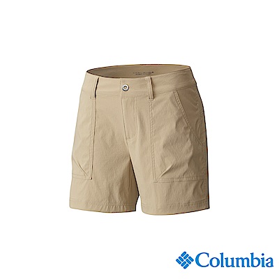 Columbia 哥倫比亞 女款-UPF30防潑短褲-棕褐 UAR19890TN