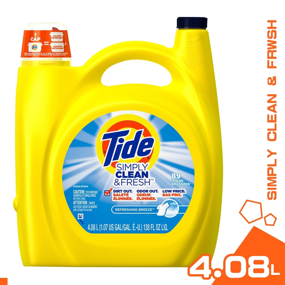 美國 TIDE CLEAN&FRESH 濃縮 洗衣精 4.08L