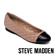 STEVE MADDEN-CAPTION 拼接菱格紋皮質平底女鞋-黑膚色 product thumbnail 1