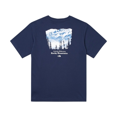 the north face m pwl rocky mountain ss tee 男短袖上衣-藍-nf0a88gk8k2