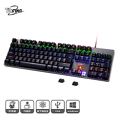 【福利品】TCSTAR 青軸全鍵可插拔機械鍵盤 TCK807