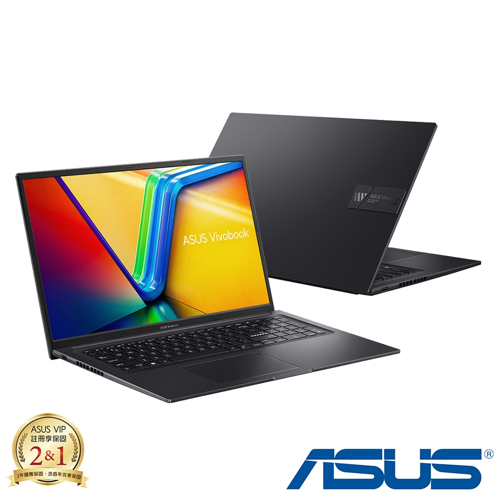 (M365組) ASUS M3704YA 17.3吋電競筆電 (Ryzen 5 7430U/8G/512G PCIe SSD/Vivobook 17X/搖滾黑)