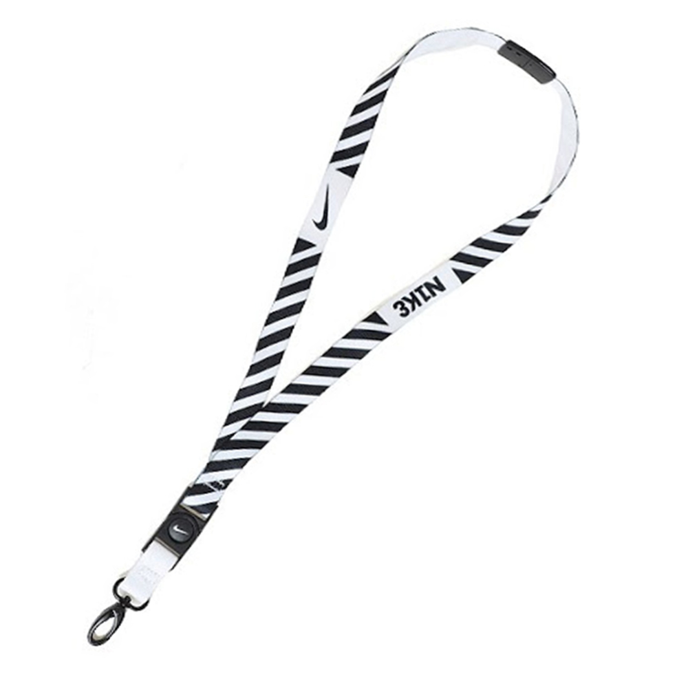 NIKE BREAKAWAY LANYARD [N0001624973NS] 識別證帶 可拆 耐用 舒適 40cm 黑白