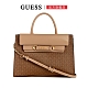 GUESS-女包-經典老花皮革扣環手提肩背包-卡其 product thumbnail 1