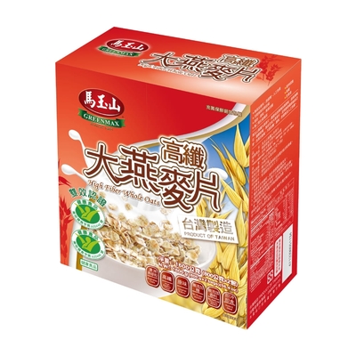 【馬玉山】高纖大燕麥片800g×2pcs(盒)(健康雙認證)