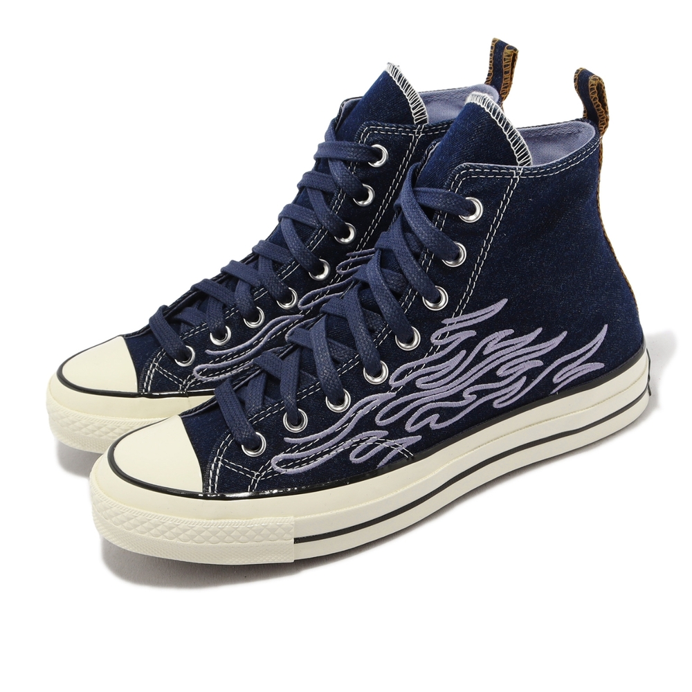 Converse 帆布鞋 Chuck 70 Hi 男鞋 女鞋 藍 白 單寧 高筒 刺繡 1970 黑標 A05191C