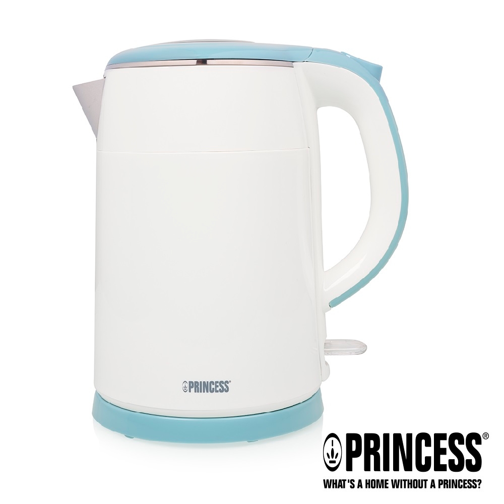 PRINCESS荷蘭公主1.5L不鏽鋼雙層防燙快煮壺(藍)236070B