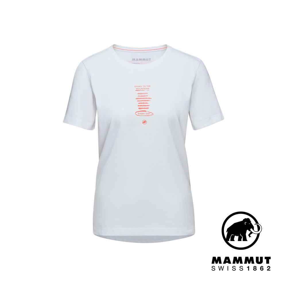 【Mammut長毛象】Mammut Core T-Shirt Women Every Day 機能短袖T恤 白色 女款 #1017-03901
