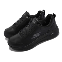 Skechers 休閒鞋 Go Walk Arch Fit-Blazing Path 女鞋 黑 皮革 復古 健走鞋 124413BBK