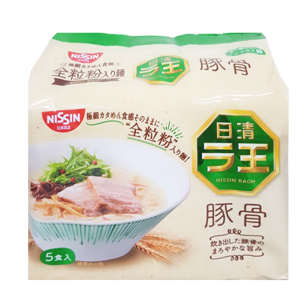 日清 全麥5食袋裝麵-豚骨味(415g)