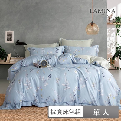 【LAMINA】單人 100%萊賽爾天絲枕套床包組-5款任選(花卉系列)