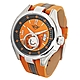 MINI Swiss Watches 石英錶 45mm 深灰底橘錶面 橘灰相間皮錶帶 product thumbnail 1