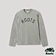 Roots 中性- 運動派對系列 品牌文字長袖T恤-灰色 product thumbnail 1