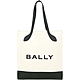 BALLY Bar Keep On Ns 帆布拼牛皮直式肩背托特包(米白) product thumbnail 1