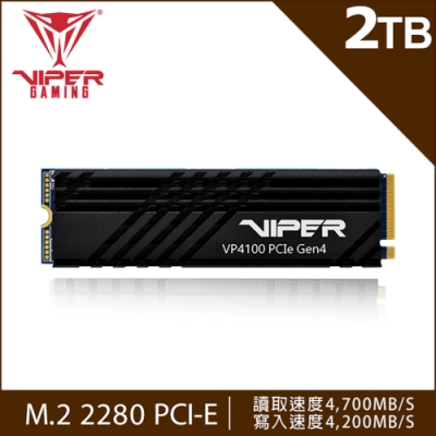 VIPER美商博帝 VP4100 2TB M.2 2280 PCIE SSD固態硬碟