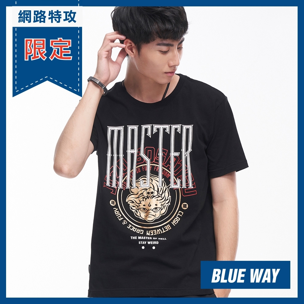 網路限定_地藏小王-BLUE WAY-金箔LOGO短TEE