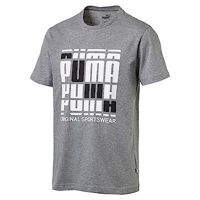 PUMA-男性基本系列PUMA短袖T恤-中麻花灰-亞規