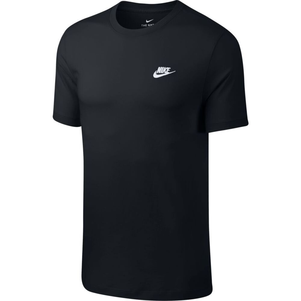 Nike As M Nsw Club Tee [AR4999-013] 男女 短袖 上衣 T恤 基本款 刺繡 字勾 黑