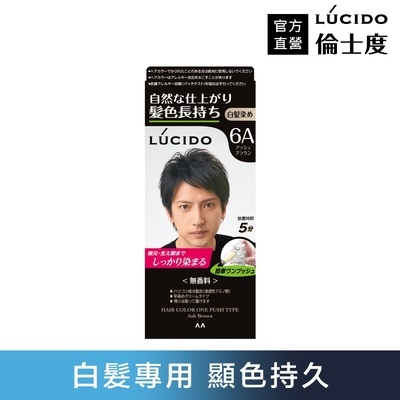 LUCIDO倫士度 按壓式染髮霜(灰褐50g+50g)