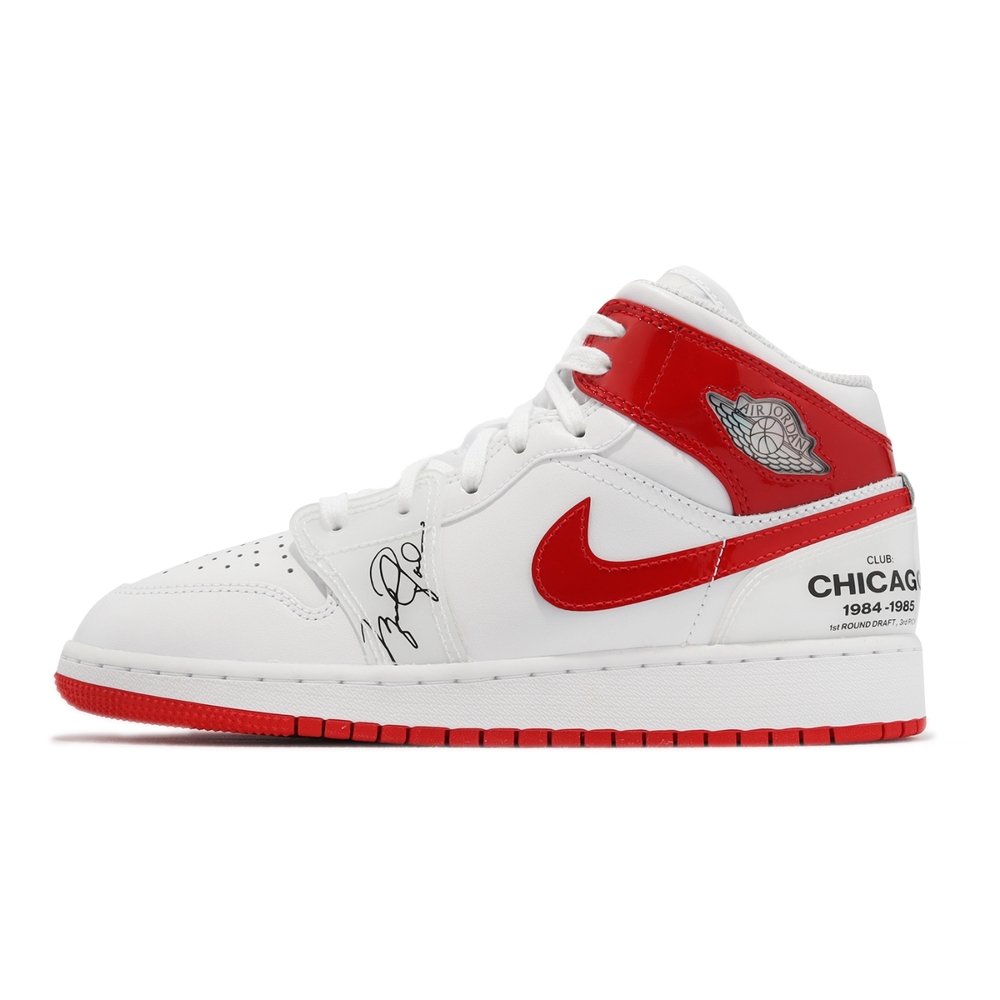 Nike Air Jordan 1 Mid SS GS 大童女鞋AJ1 白紅Rookie Season DR6496