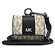 MICHAEL KORS GIFTING 經典MK印花拼接AIRPODS耳機收納套禮盒組(淺褐/黑-附頸掛帶) product thumbnail 1