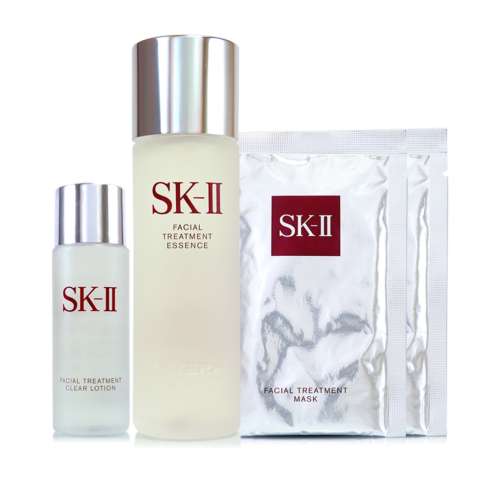 *SK-II 青春露75ml-經典四件組 (青春露75ml+亮采化妝水30ml+青春膚面膜*2)-正統公司貨/神仙水