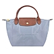 LONGCHAMP LE PLIAGE系列短把再生尼龍摺疊水餃包(小/鋼灰) product thumbnail 1