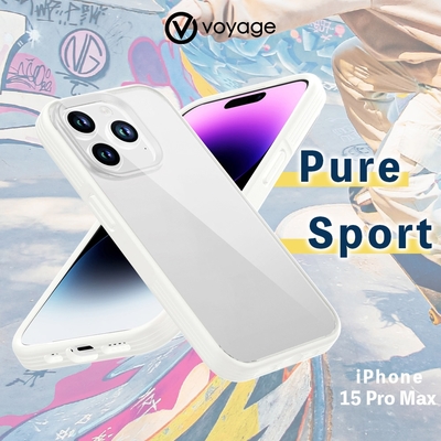 VOYAGE 超軍規防摔保護殼-Pure Sport 純白-iPhone 15 Pro Max (6.7 )