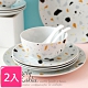 Homely Zakka 北歐ins小清新水磨石紋陶瓷餐具_圓形飯碗x2件組 product thumbnail 1