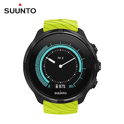 SUUNTO 9 堅固強勁 超長電池續航力的多項目運動GPS腕錶 (萊姆綠)