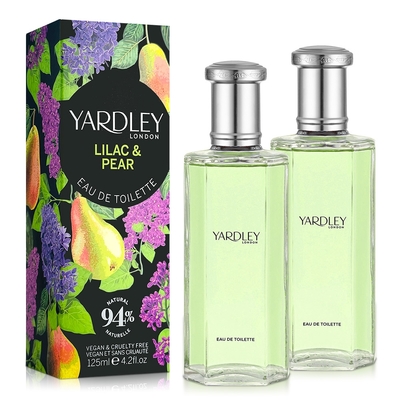 YARDLEY 雅麗 紫丁香&梨子淡香水125mlX2入-原廠公司貨