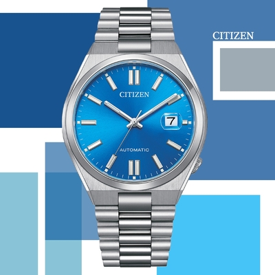 CITIZEN 星辰 Mechanical x PANTONE限定 色彩密語 新色調機械錶-炫光藍 NJ0158-89L