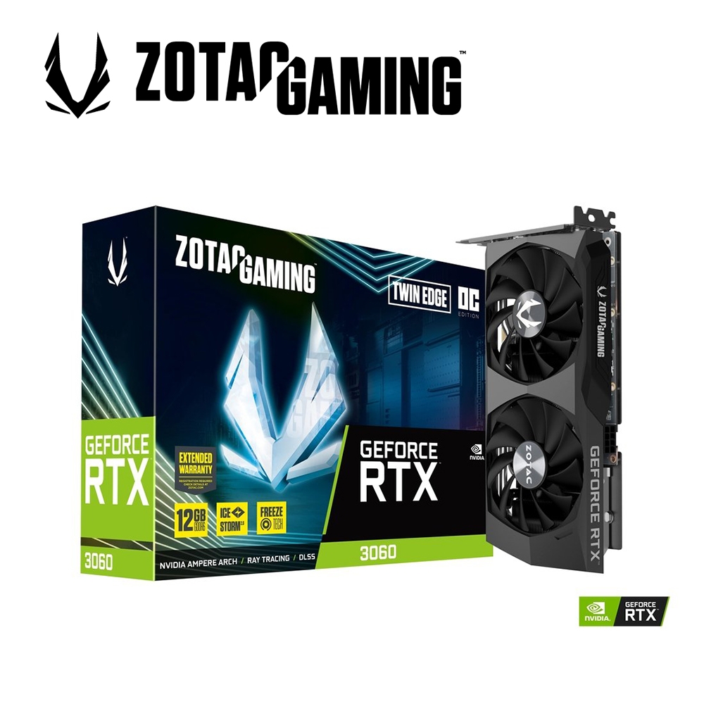 ZOTAC GAMING GeForce RTX 3060 Twin Edge OC 12G 顯示卡+松聖 DUKE BR550W 電源供應器