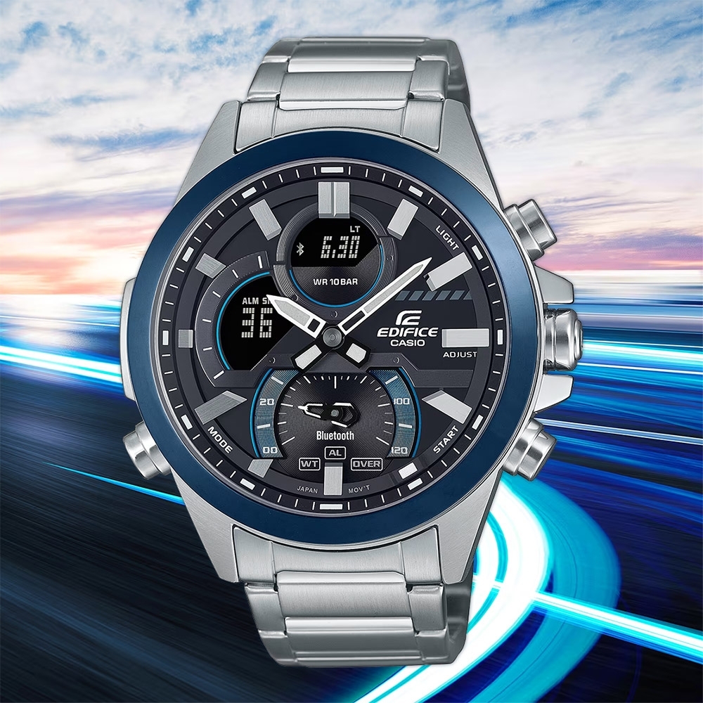 CASIO 卡西歐 EDIFICE 賽車運動藍芽手錶 迎春好禮 ECB-30DB-1A