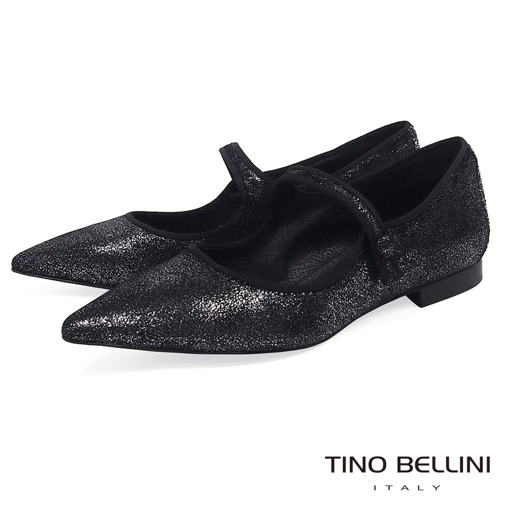 Tino Bellini義大利進口暗夜星空瑪麗珍鞋_黑