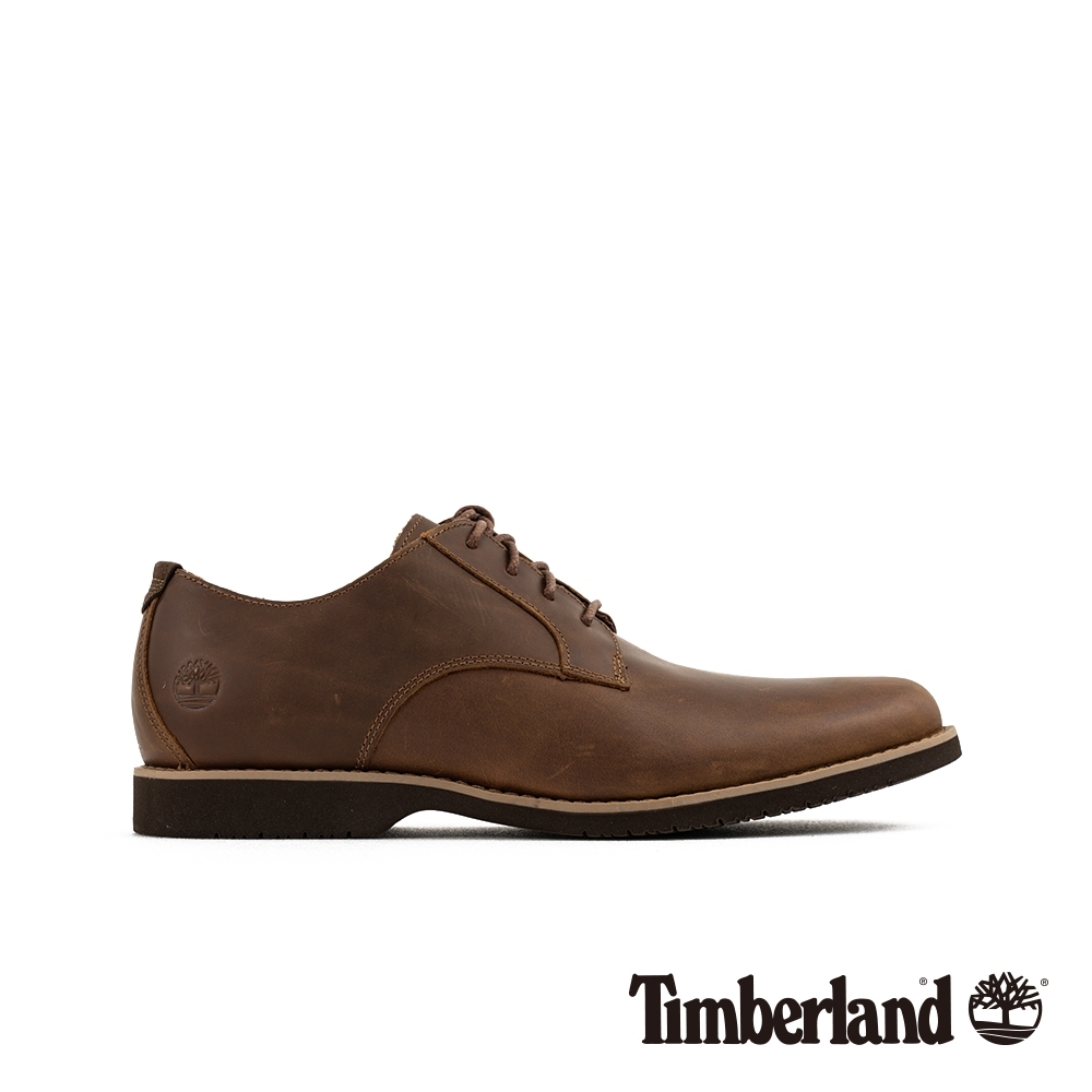 Timberland 男款中棕色全粒面休閒鞋|A1XSM