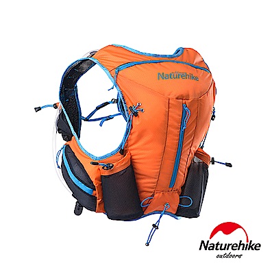 Naturehike 12L輕量化背心式越野跑步後背包 水袋包 橘色-急