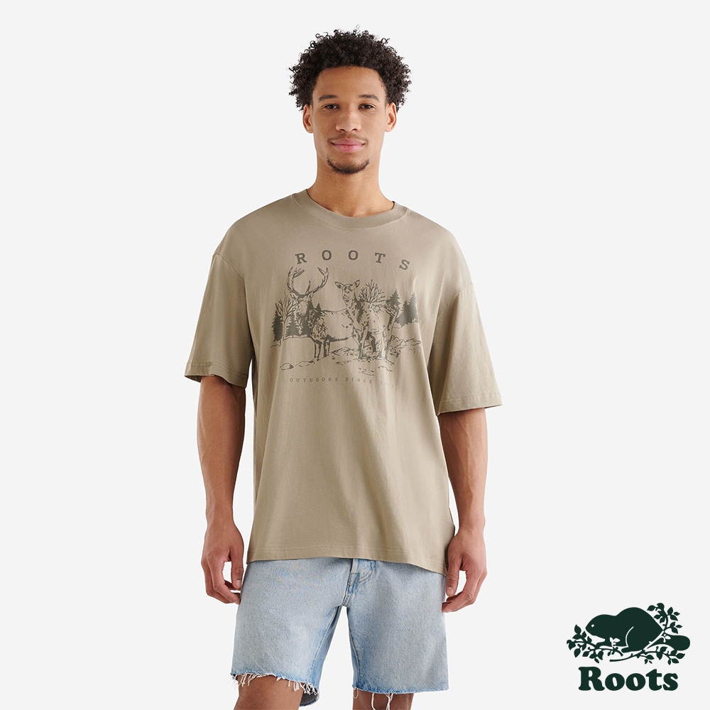 Roots 男裝- SOMBRIO OUTDOOR寬版短袖T恤-沙色