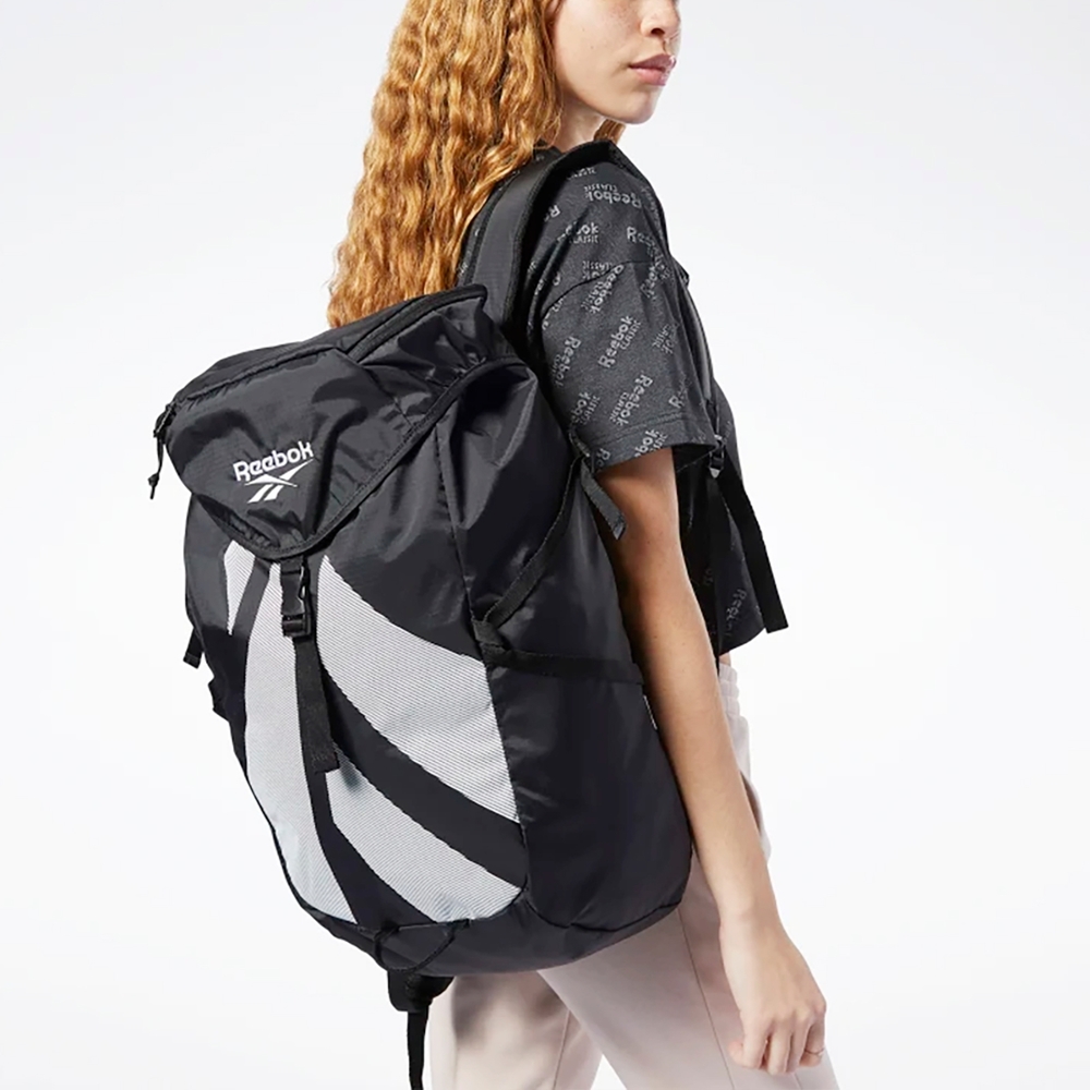 Reebok 後背包CL Pump Backpack 黑白頂部翻蓋男女款雙肩背運動登山休閒EC8577 | Yahoo奇摩購物中心