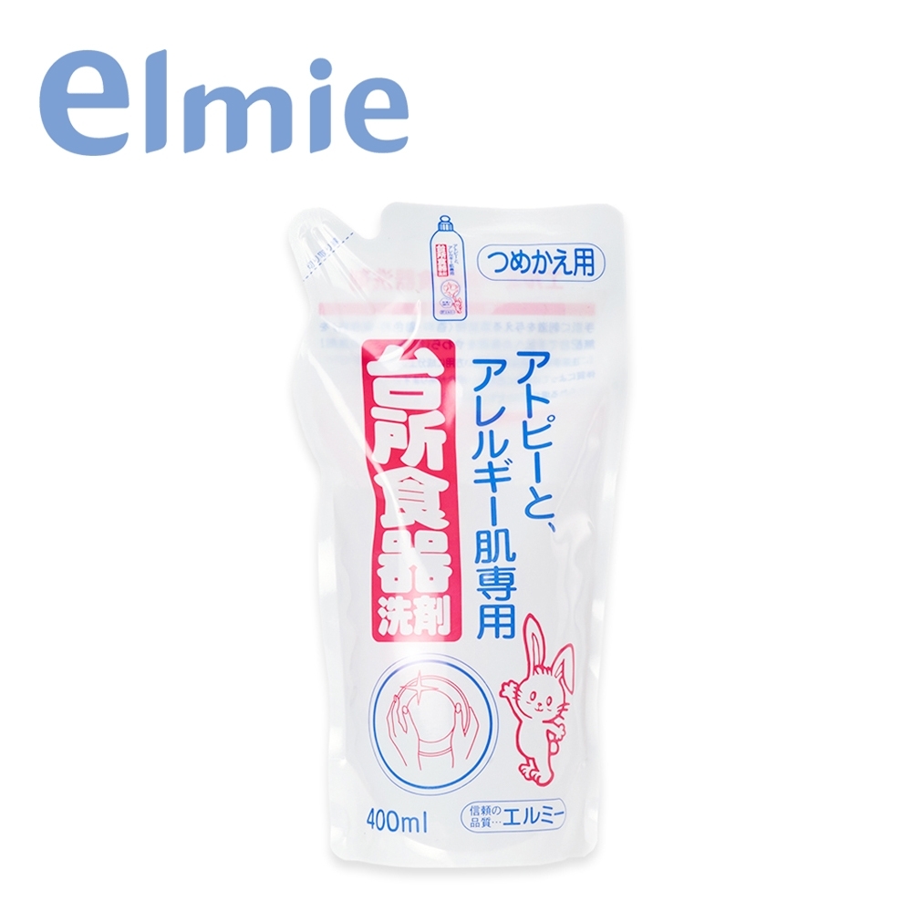 【日本愛兒美Elmie】廚房食器洗碗精-補充包400ml