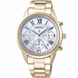 SEIKO 精工 LUKIA 廣告款太陽能優雅時尚腕女錶(SSC822J1)36mm SK008