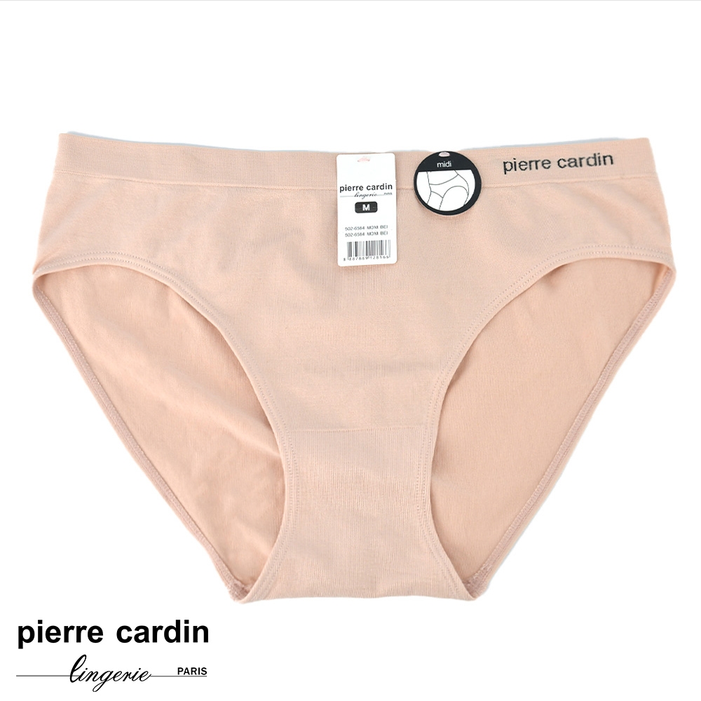 【pierre cardin 皮爾卡登女性內衣】一體成型針織中腰包臀三角褲