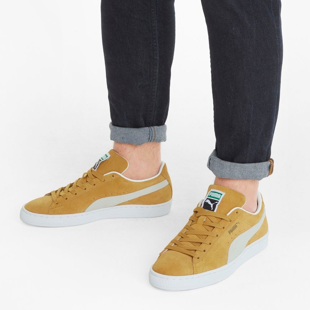 PUMA Suede Classic XXI 男女休閒鞋-芥末黃-37491505 | 休閒鞋| Yahoo