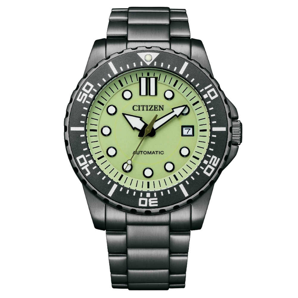 CITIZEN 星辰Mechanical 夜光型者不鏽鋼自動上鍊機械腕錶-43mm NJ0177 