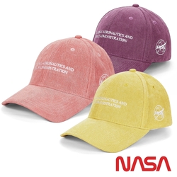 【NASA SPACE】美國授權 美式復古LOGO燈芯絨棒球帽(5色可選)/NA30006