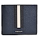 BALLY TARRISH 經典條紋logo夾式鈔票對折皮夾(深藍) product thumbnail 1