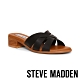 STEVE MADDEN-DANNIE 實搭簡約編織交叉粗跟拖鞋-黑色 product thumbnail 1